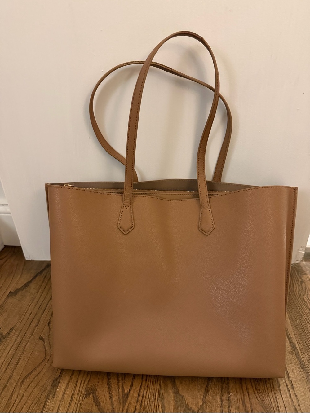 Quince Tan Leather Tote Bag